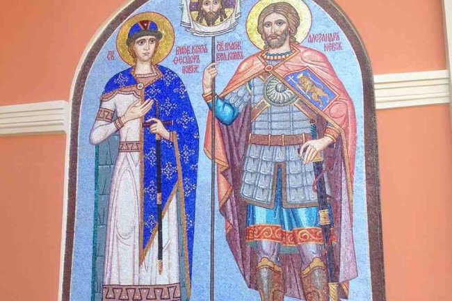 В Александро-Невской лавре появилась первая мозаичная икона