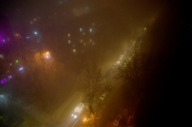 Пилоты сняли на видео взлет из Шереметьево в плотный туман
