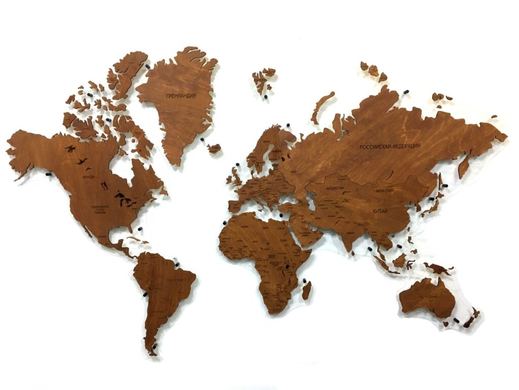 Деревянная карта мира: уникальное произведение искусства